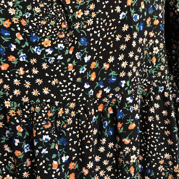 Wild Fable Ruffled Floral Babydoll Mini Dress Black - Picture 6 of 10